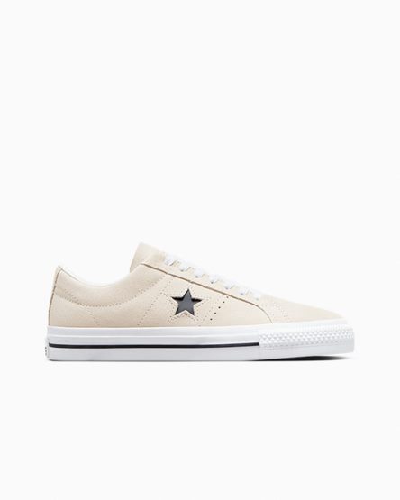 Skate Topanky Converse CONS One Star Pro Semisove Panske Béžové Biele Čierne | SK JCZG113